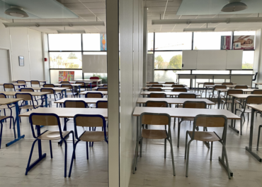 Des salles de formation, une seule ligne verticale pour les séparer.